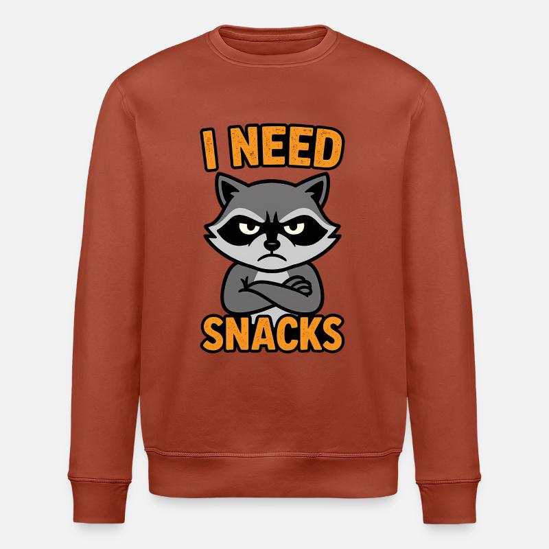 Grummelnder Waschbär I need Snacks - Sweat bio ROLLER Stanley/Stella Unisexe - terracotta