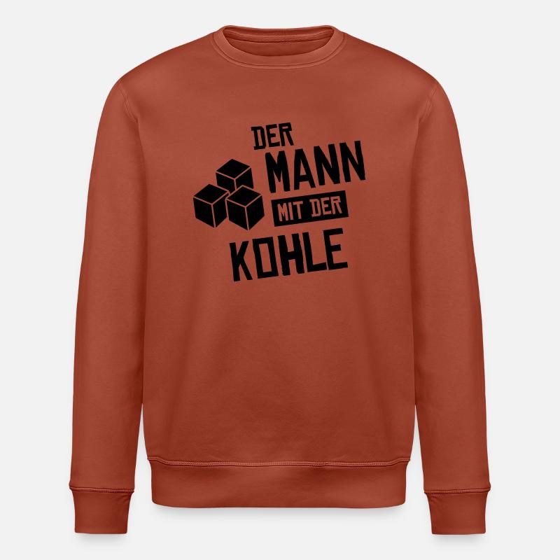 shisha mann mit kohle - Stanley/Stella Unisex Bio-Sweatshirt ROLLER - Terrakotta