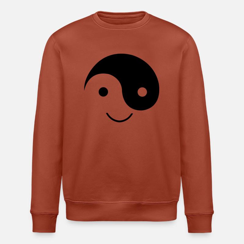 ying_yang_smiley_1 - Sweat bio ROLLER Stanley/Stella Unisexe - terracotta