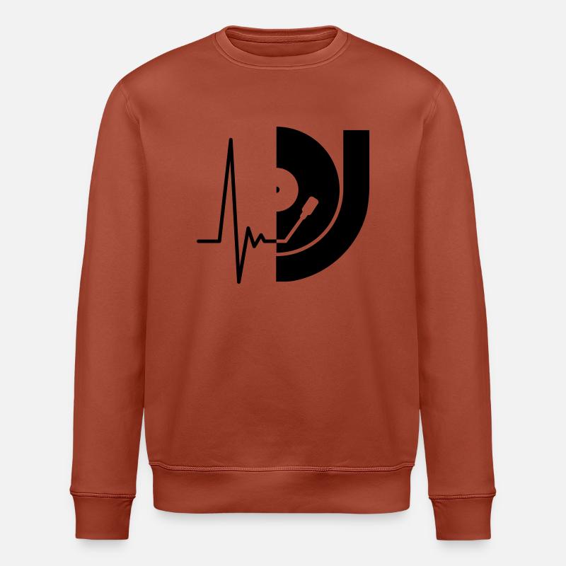 music_pulse_dj - Stanley/Stella Unisex Bio-Sweatshirt ROLLER - Terrakotta