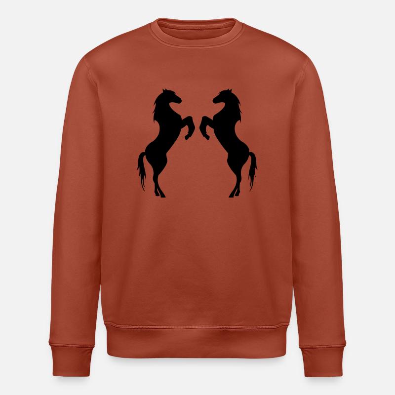 horse02 - Stanley/Stella Unisex Bio-Sweatshirt ROLLER - Terrakotta