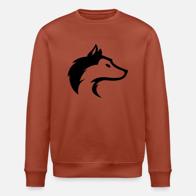 wolf_01 - Stanley/Stella ROLLER Unisex Organic Sweatshirt - heritage brown
