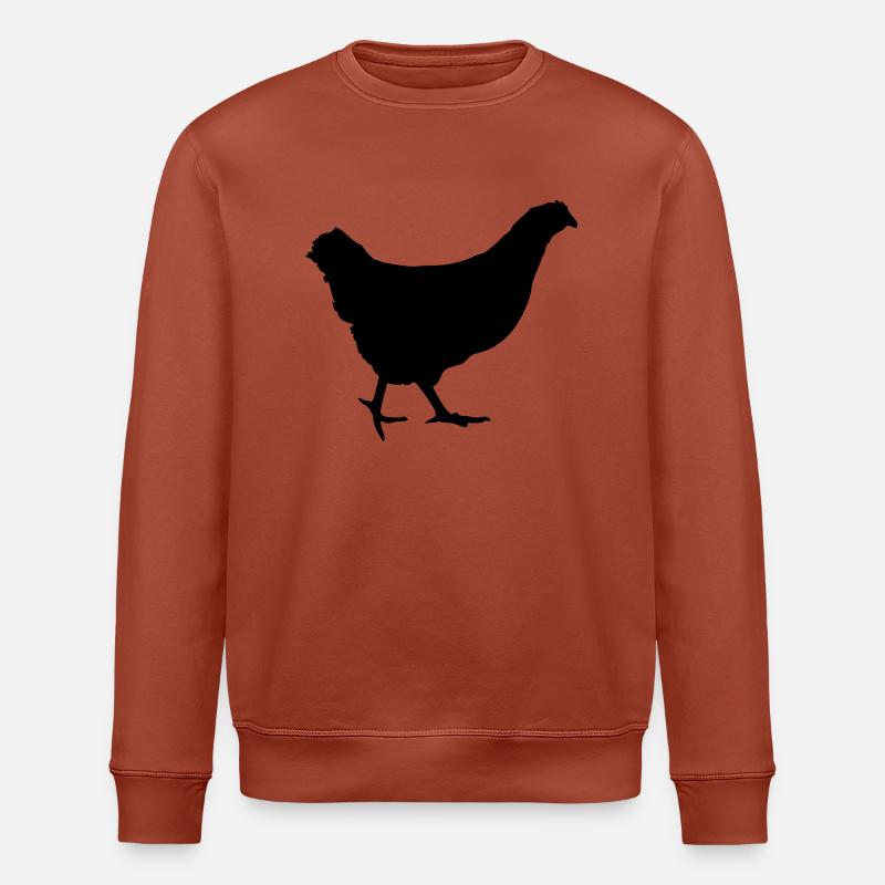 Laufende Huhn Henne - Stanley/Stella Unisex Bio-Sweatshirt ROLLER - Terrakotta