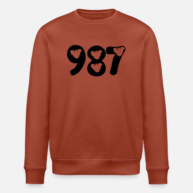 987 map Moorea - Stanley/Stella ROLLER Unisex Organic Sweatshirt - heritage brown