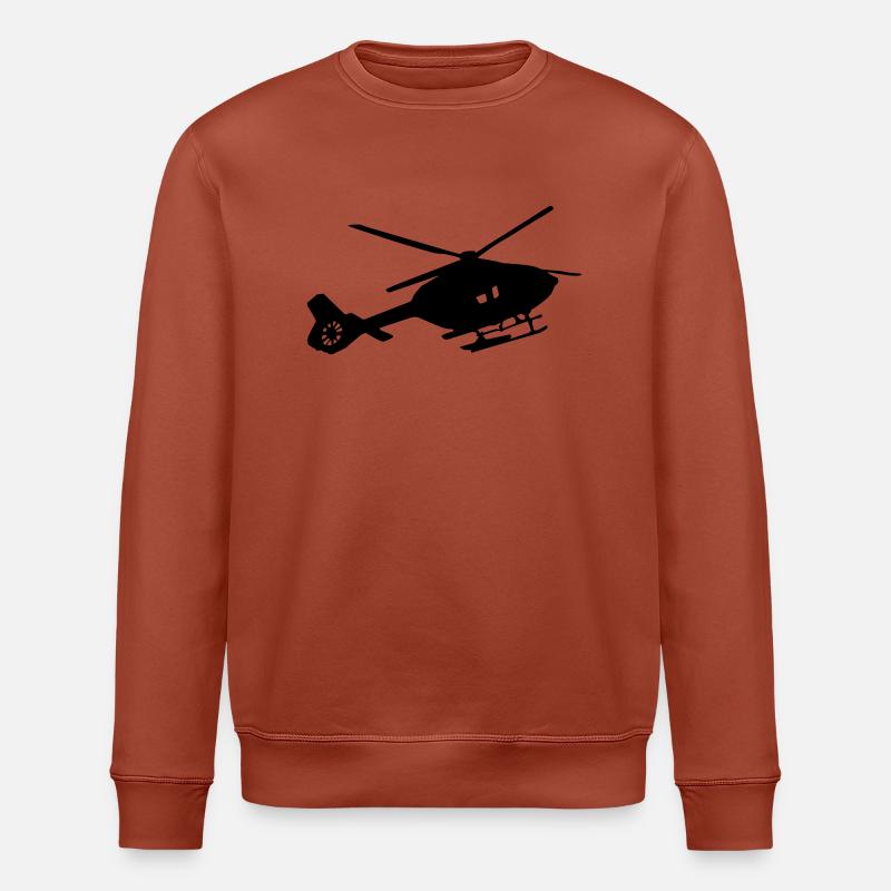 helikopter silhouette - Stanley/Stella Unisex Bio-Sweatshirt ROLLER - Terrakotta