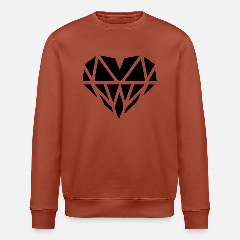 diamond_heart - Stanley/Stella Unisex Bio-Sweatshirt ROLLER - Terrakotta