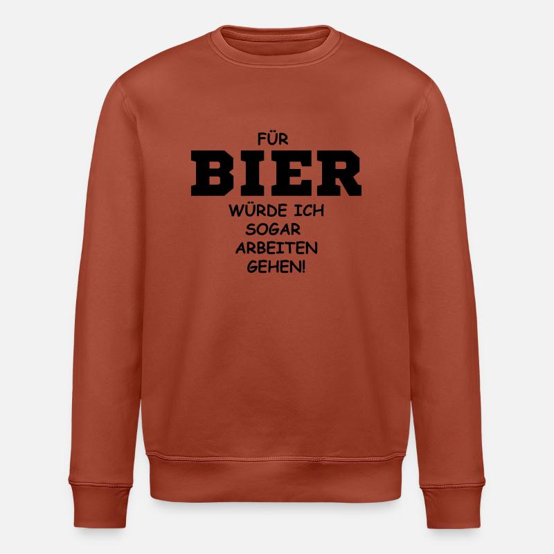 bier_arbeiten - Stanley/Stella Unisex Bio-Sweatshirt ROLLER - Terrakotta