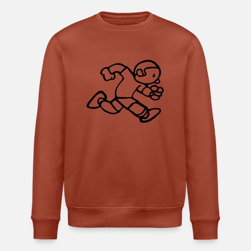 drawing running jogging run funny vintage - Stanley/Stella ROLLER Unisex Organic Sweatshirt - heritage brown