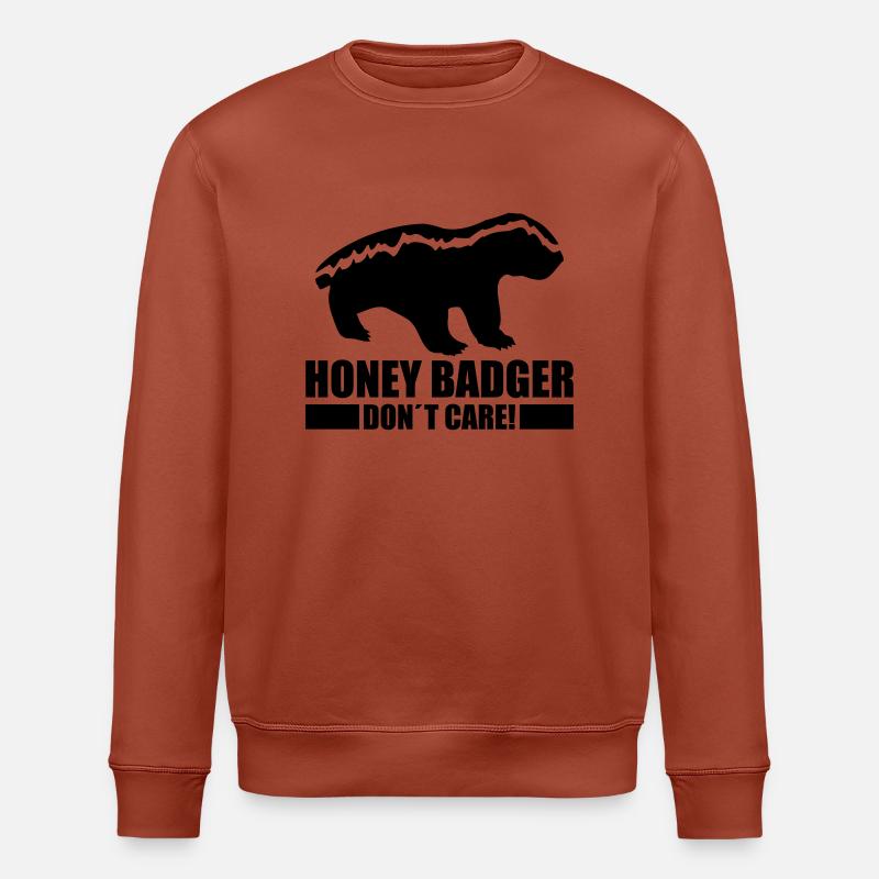 honey_badger_dont_care_rp1 - Stanley/Stella Unisex Bio-Sweatshirt ROLLER - Terrakotta