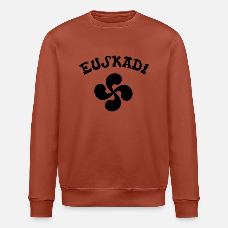 Basque cross black vector - Stanley/Stella ROLLER Unisex Organic Sweatshirt - heritage brown