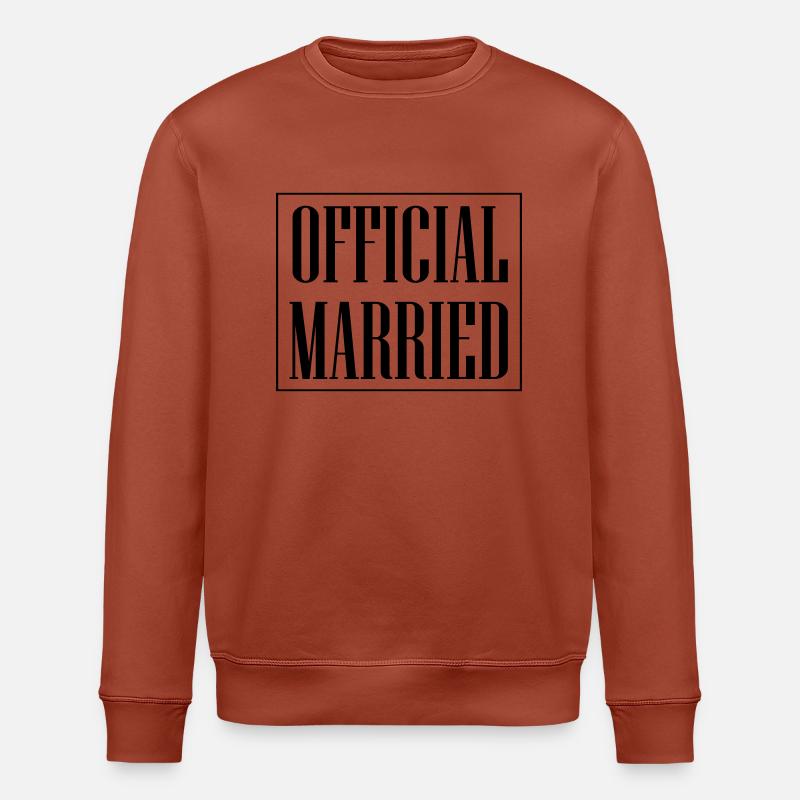 Married Hochzeit - Stanley/Stella Unisex Bio-Sweatshirt ROLLER - Terrakotta