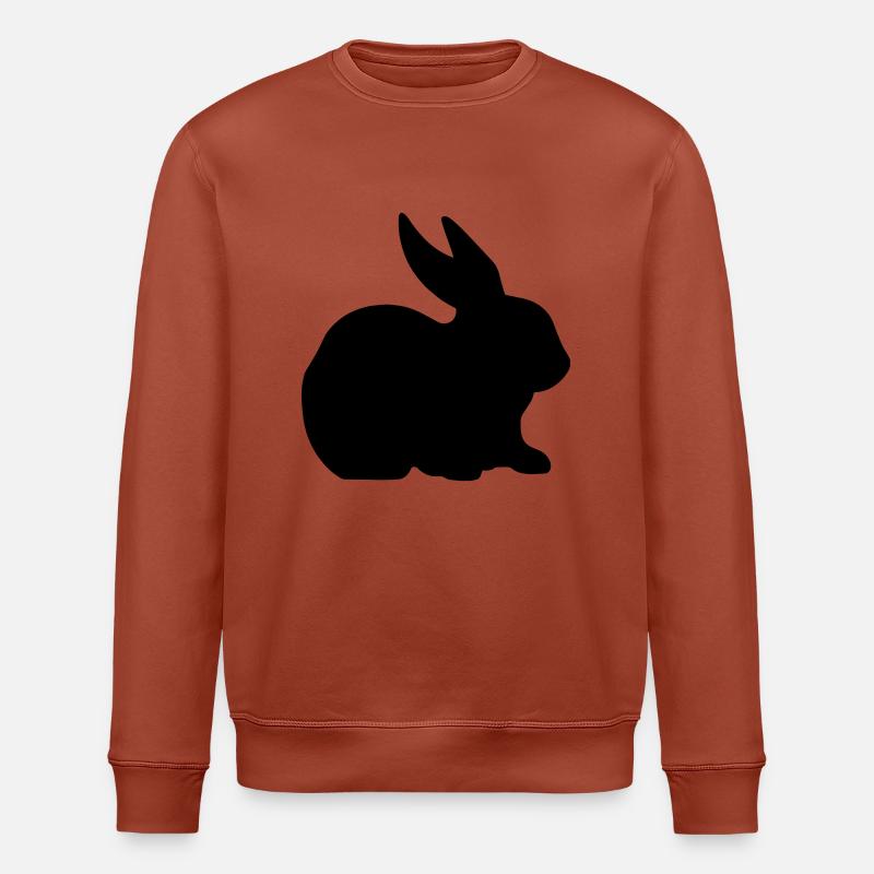 Bunny rabbit silhouette - Stanley/Stella ROLLER Unisex Organic Sweatshirt - heritage brown