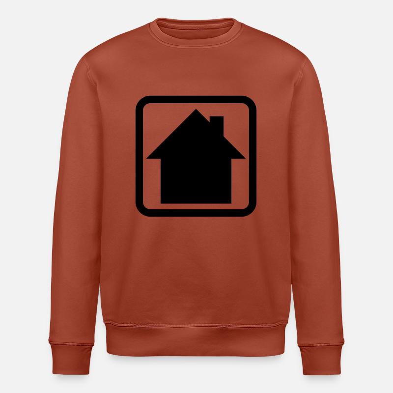 Home button logo icon - Stanley/Stella ROLLER Unisex Organic Sweatshirt - heritage brown