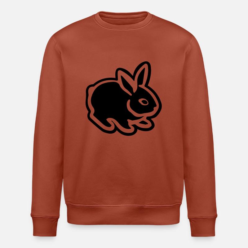 Cute Bunny Rabbit 08 - Stanley/Stella ROLLER Unisex Organic Sweatshirt - heritage brown