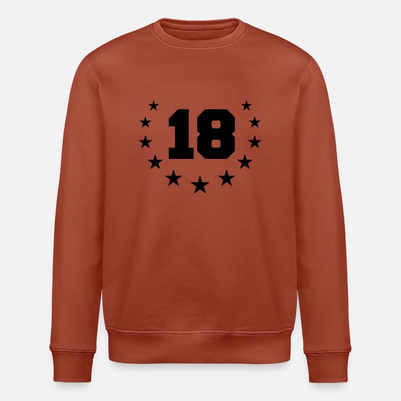 Number 18 Design - Stanley/Stella Unisex Bio-Sweatshirt ROLLER - Terrakotta