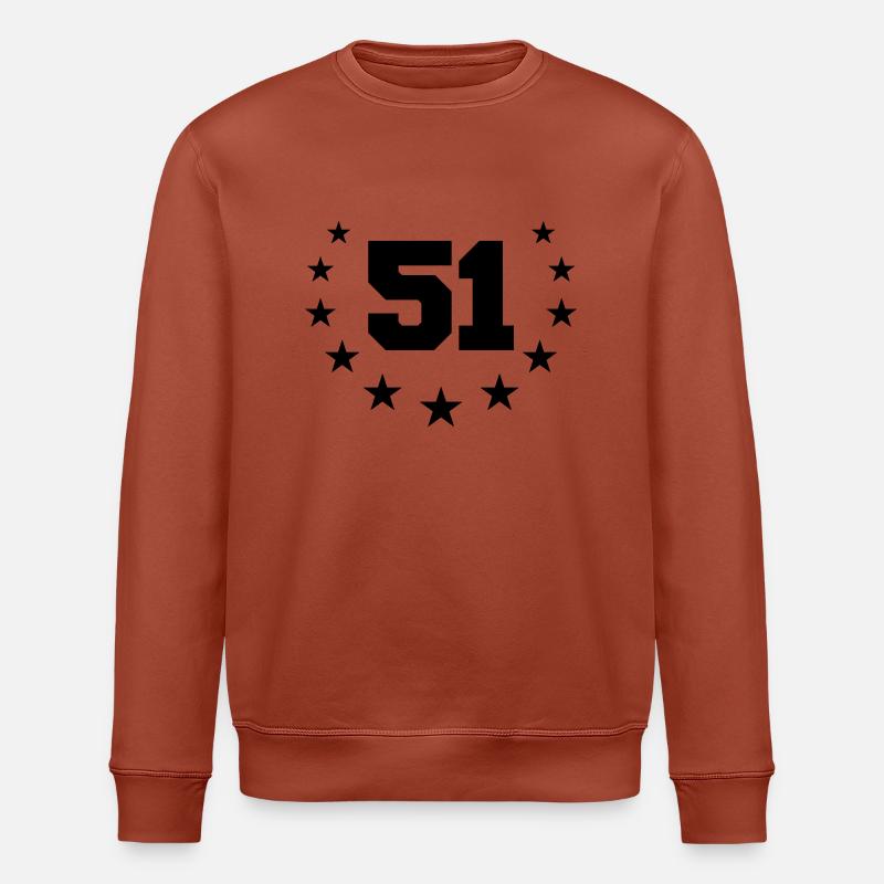 Number 51 Design - Stanley/Stella Unisex Bio-Sweatshirt ROLLER - Terrakotta