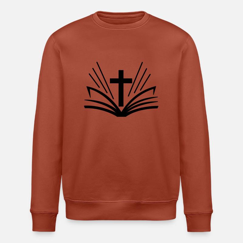 1c Croix Bible - Sweat bio ROLLER Stanley/Stella Unisexe - terracotta