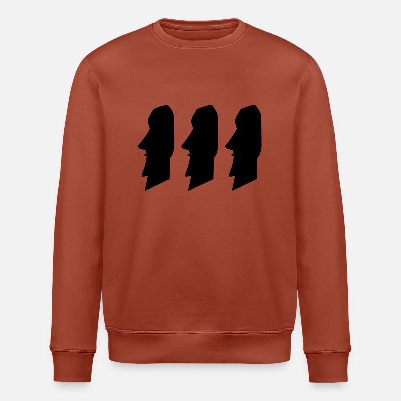 moais_02 - Stanley/Stella ROLLER Unisex Organic Sweatshirt - heritage brown