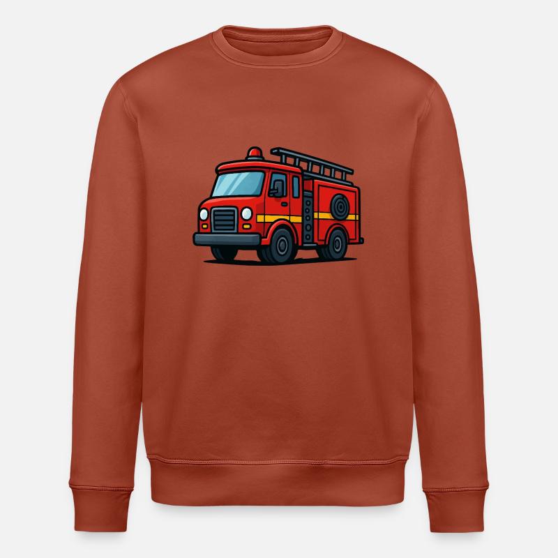 fire engine - Stanley/Stella ROLLER Unisex Organic Sweatshirt - heritage brown