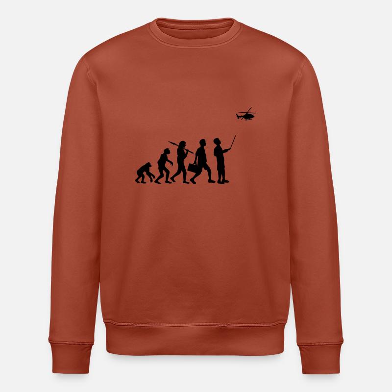 Evolution remote controlled model helicopter - Stanley/Stella ROLLER Unisex Organic Sweatshirt - heritage brown