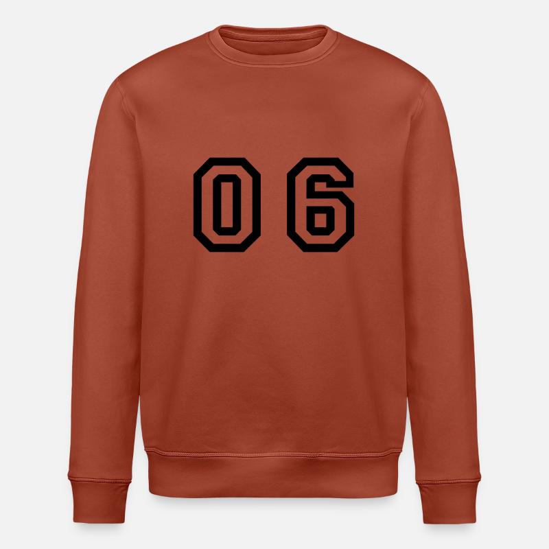 number - 06 - zero six - Stanley/Stella ROLLER Unisex Organic Sweatshirt - heritage brown