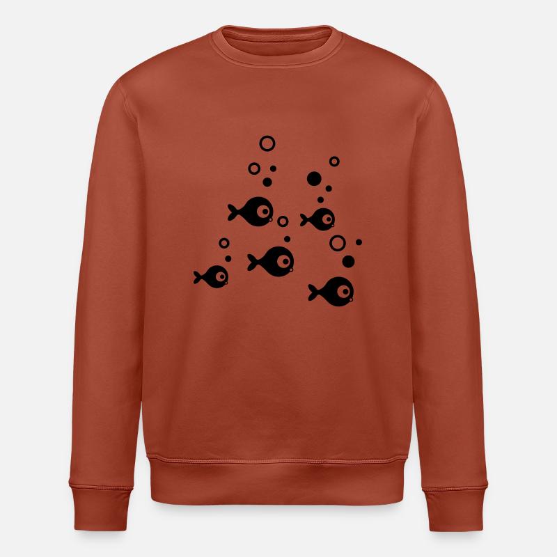 fish_f1 - Stanley/Stella Unisex Bio-Sweatshirt ROLLER - Terrakotta