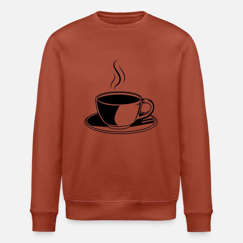 Coffee Cup Icon - Stanley/Stella ROLLER Unisex Organic Sweatshirt - heritage brown