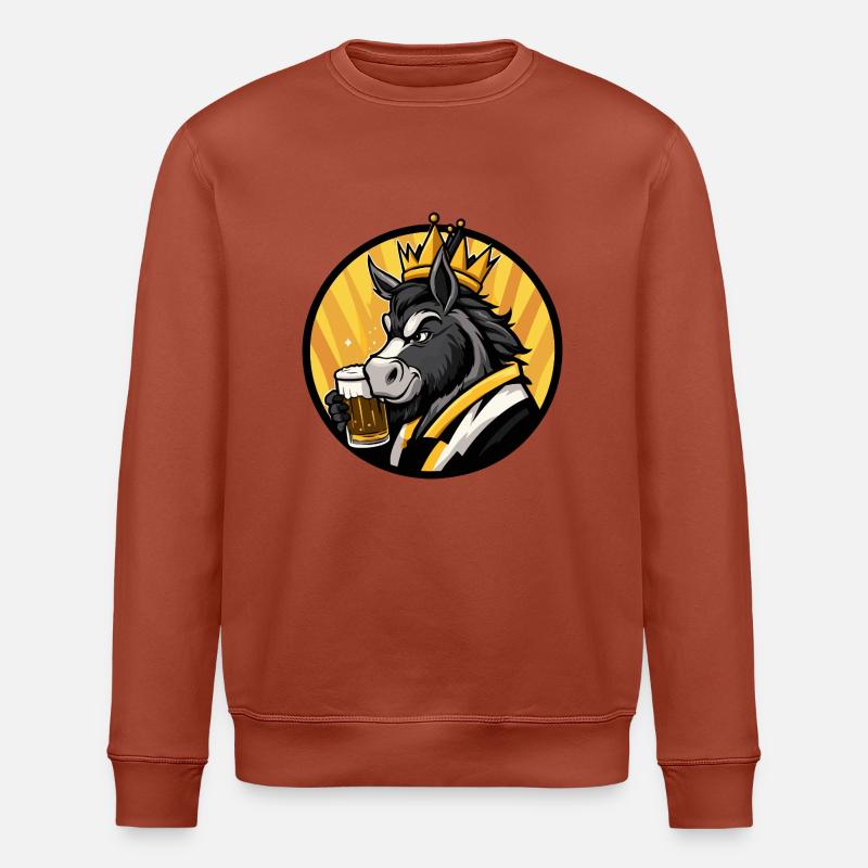 Donkey Beer - Stanley/Stella ROLLER Unisex Organic Sweatshirt - heritage brown