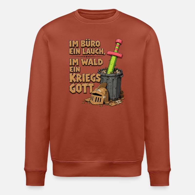 Larp Ritter, Pappe Schwert - Stanley/Stella Unisex Bio-Sweatshirt ROLLER - Terrakotta