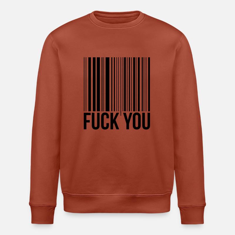 barcode fuck you - Stanley/Stella Unisex Bio-Sweatshirt ROLLER - Terrakotta