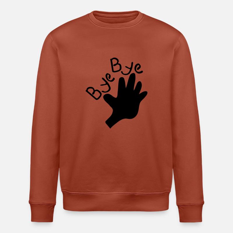 Bye Bye txt & Hände - Stanley/Stella Unisex Bio-Sweatshirt ROLLER - Terrakotta