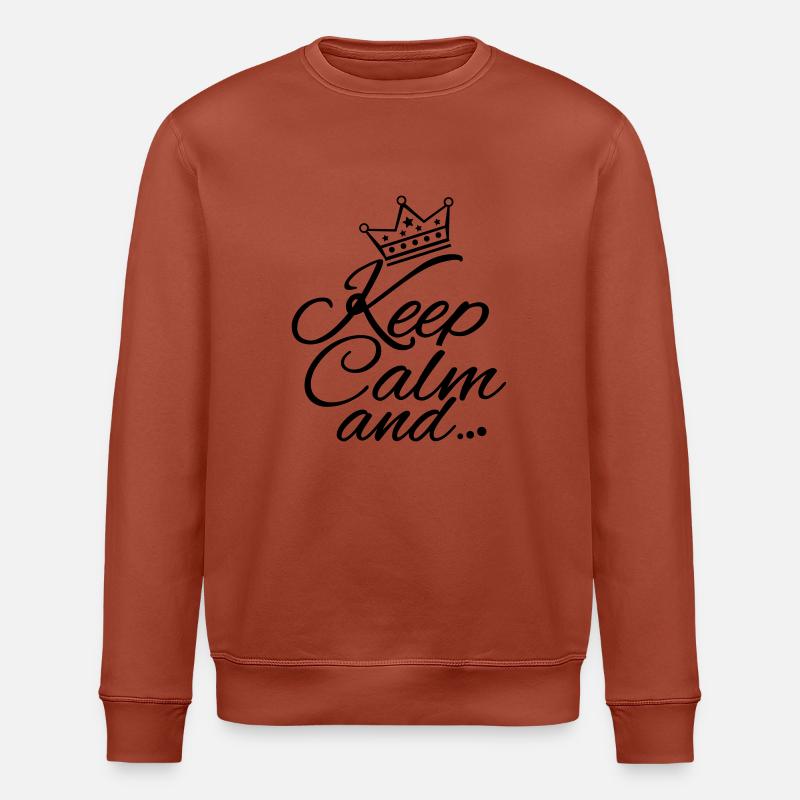 keep_calm_and_gi1 - Stanley/Stella ROLLER Unisex Organic Sweatshirt - heritage brown