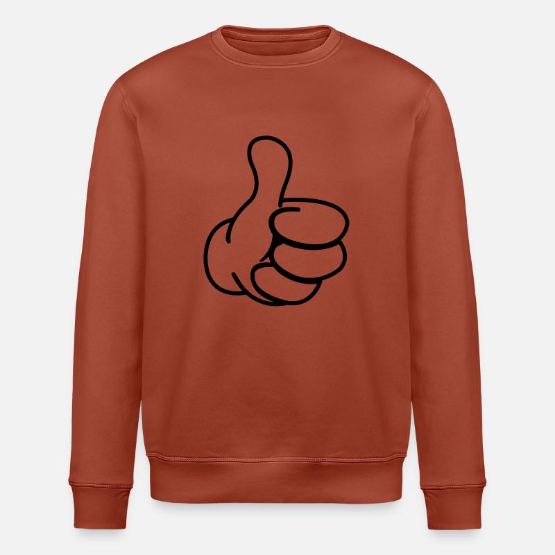 like_hand_01 - Stanley/Stella ROLLER Unisex Organic Sweatshirt - heritage brown