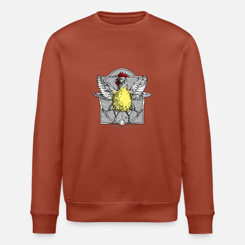 Le coq de Vitruve2 - Sweat bio ROLLER Stanley/Stella Unisexe - terracotta