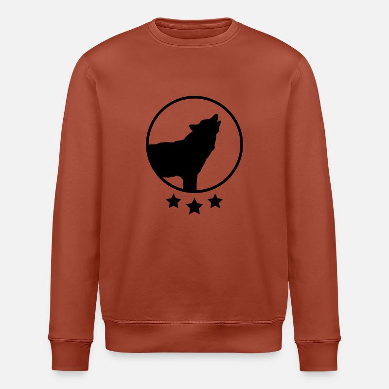 wolf__f1 - Stanley/Stella Unisex Bio-Sweatshirt ROLLER - Terrakotta
