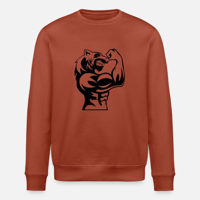 strong_wolf_001 - Stanley/Stella ROLLER Unisex Organic Sweatshirt - heritage brown