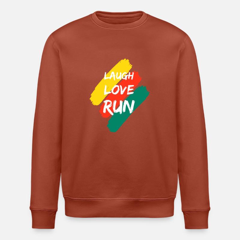 Laugh Love Run - Stanley/Stella Unisex Bio-Sweatshirt ROLLER - Terrakotta