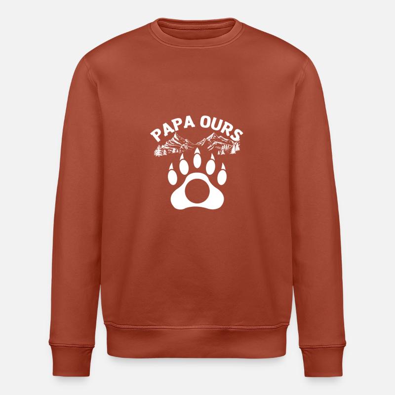 PAPAW PAPA OURS - Sweat bio ROLLER Stanley/Stella Unisexe - terracotta
