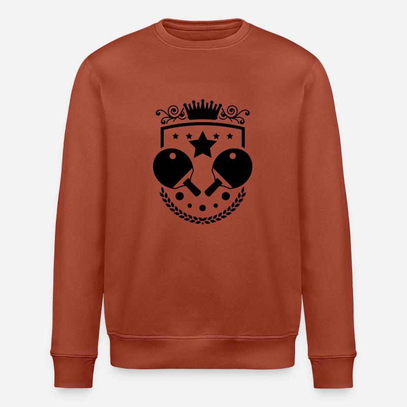 table_tennis_shield_de1 - Stanley/Stella Unisex Bio-Sweatshirt ROLLER - Terrakotta