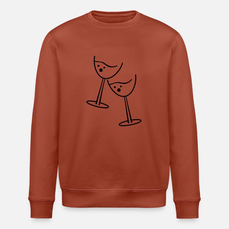 glas wine - Stanley/Stella Unisex Bio-Sweatshirt ROLLER - Terrakotta