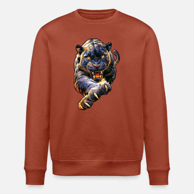 Grande panthère - Sweat bio ROLLER Stanley/Stella Unisexe - terracotta