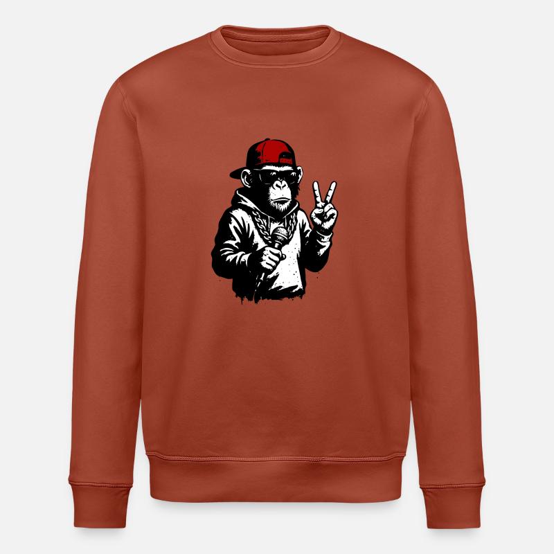 Singe cool - Sweat bio ROLLER Stanley/Stella Unisexe - terracotta