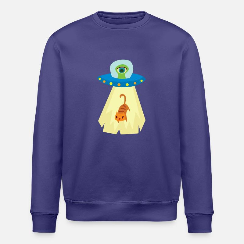 UFO cat abduction - Stanley/Stella Unisex Bio-Sweatshirt ROLLER - Dämmerung