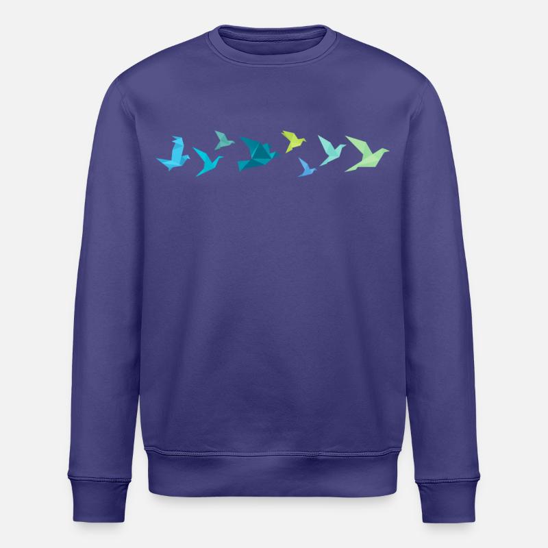 Origami Vogelzug - Stanley/Stella Unisex Bio-Sweatshirt ROLLER - Dämmerung