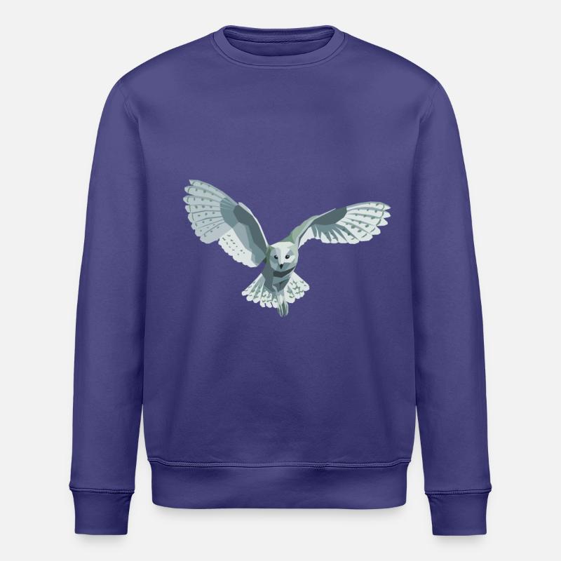 barn owl - Stanley/Stella ROLLER Unisex Organic Sweatshirt - dusk