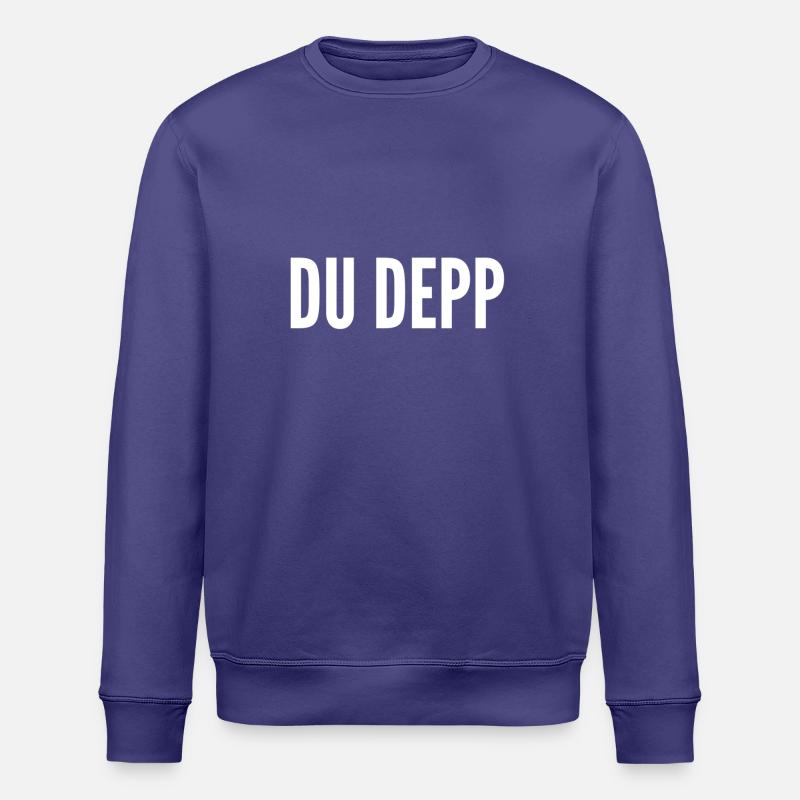 du bist ein Depp - Stanley/Stella Unisex Bio-Sweatshirt ROLLER - Dämmerung