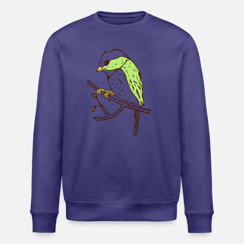 Vogel Illustration Niedlich - Stanley/Stella Unisex Bio-Sweatshirt ROLLER - Dämmerung