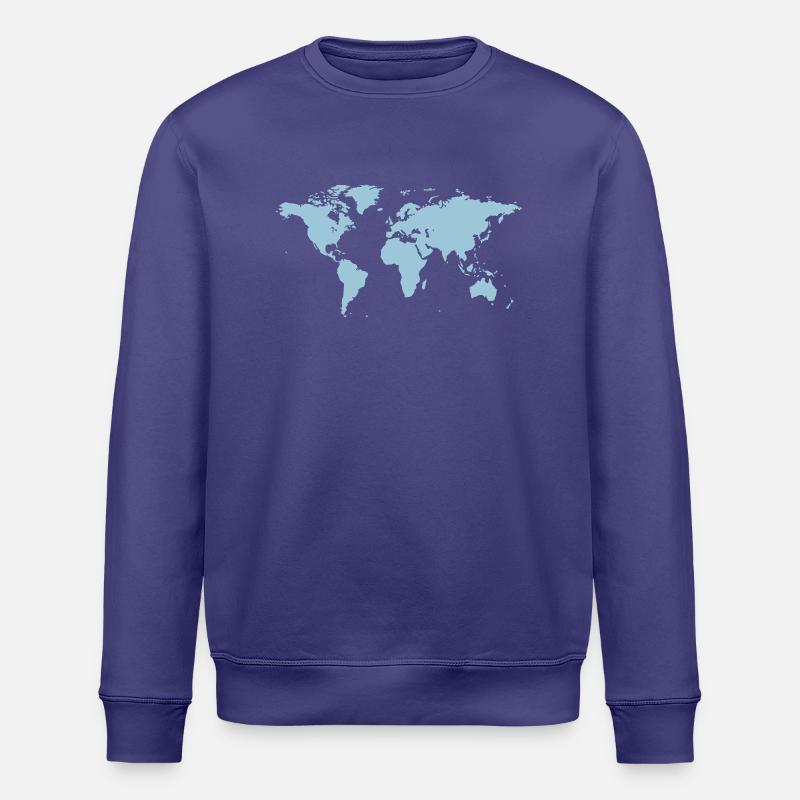 Weltkarte - Stanley/Stella Unisex Bio-Sweatshirt ROLLER - Dämmerung