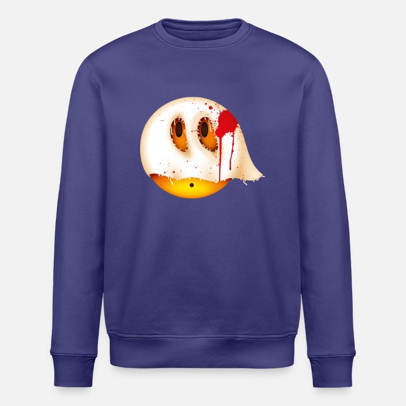 Smiley Glossy Bloody Ghost - Stanley/Stella Unisex Bio-Sweatshirt ROLLER - Dämmerung