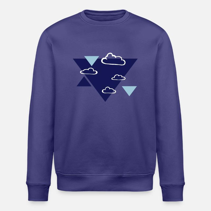 Clouds - printing inks freely selectable - Stanley/Stella ROLLER Unisex Organic Sweatshirt - dusk